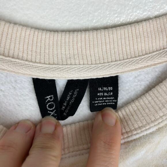 Roxy Tie Dye Sweatshirt Size XL Tan White Casual Athleisure - Picture 3 of 6